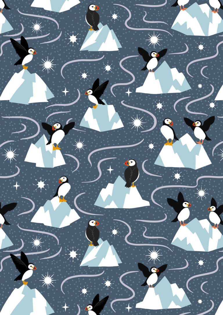 Puffins - Dark Blue (Pearl)