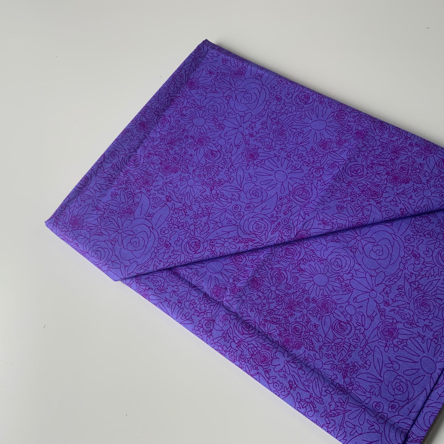 Painted Petals Violet - 1 metre