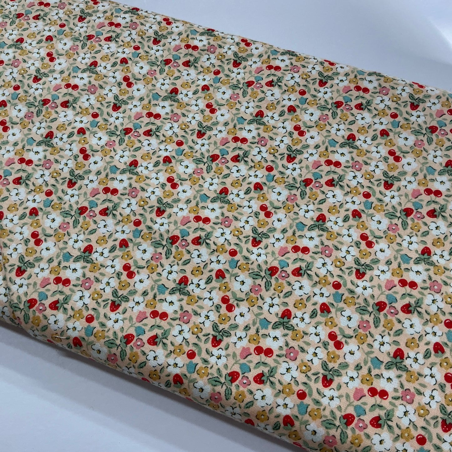 Fruit & Flowers - Pale Mustard - Farmhouse Fancy