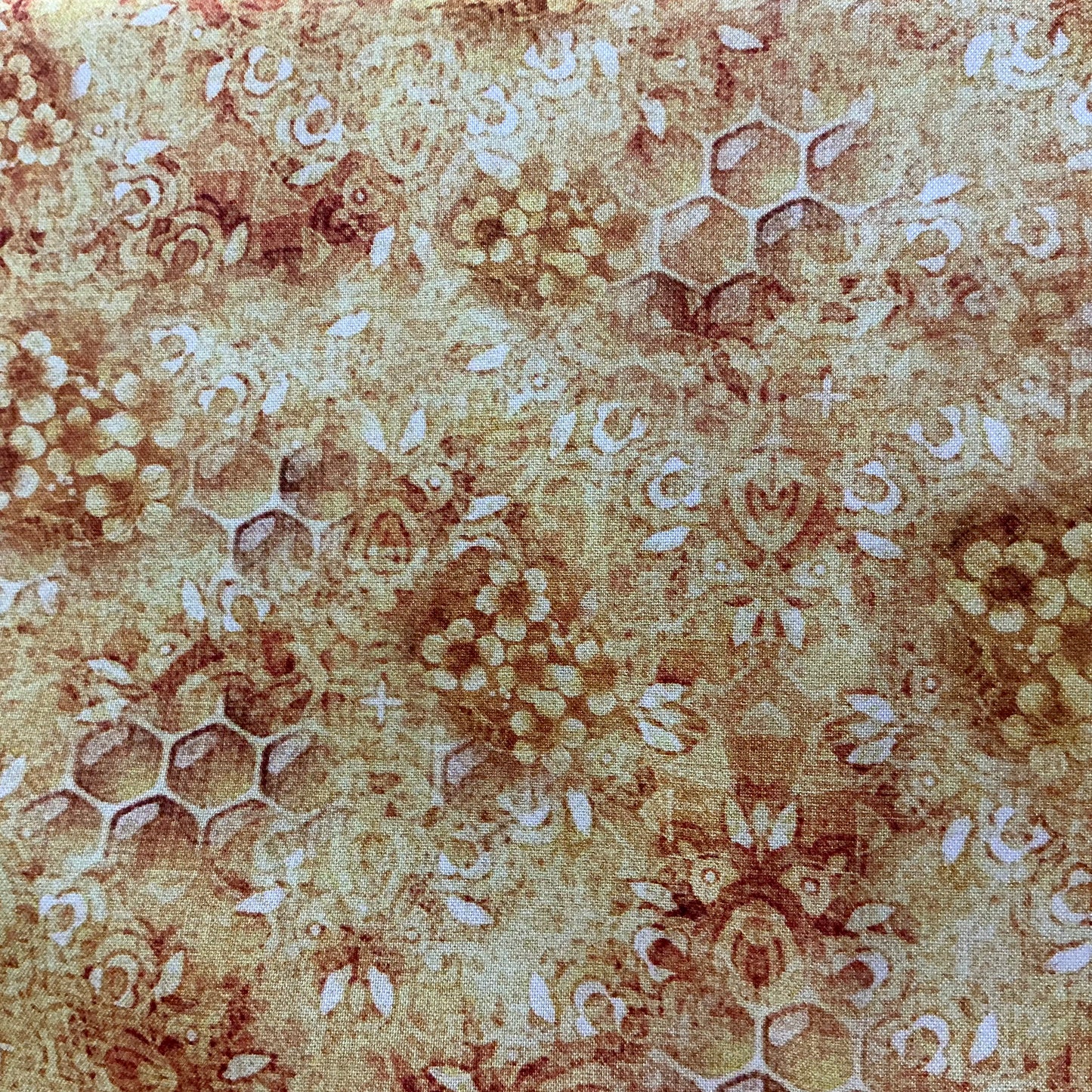 Golden Honeycomb and Flowers - Queen Bee