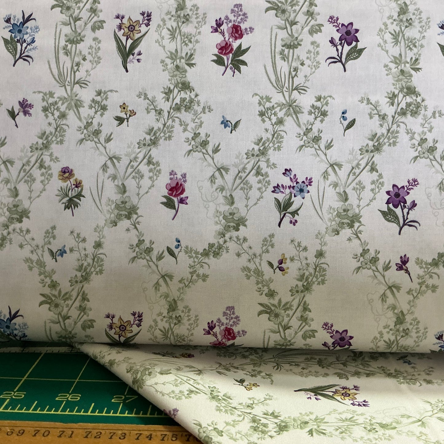 Floral Trellis - White - Pressed in Time