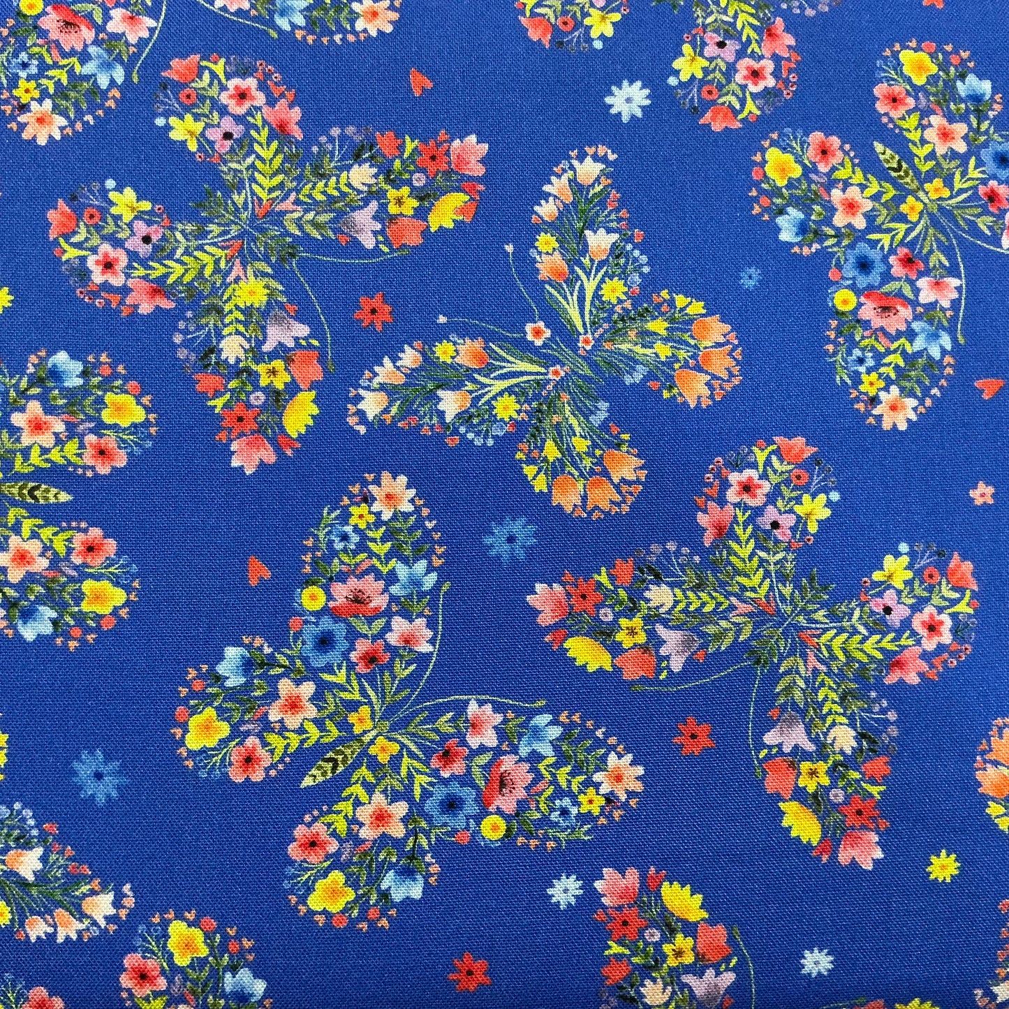 Colourful Butterflies on Blue - Buzzing Around the Garden