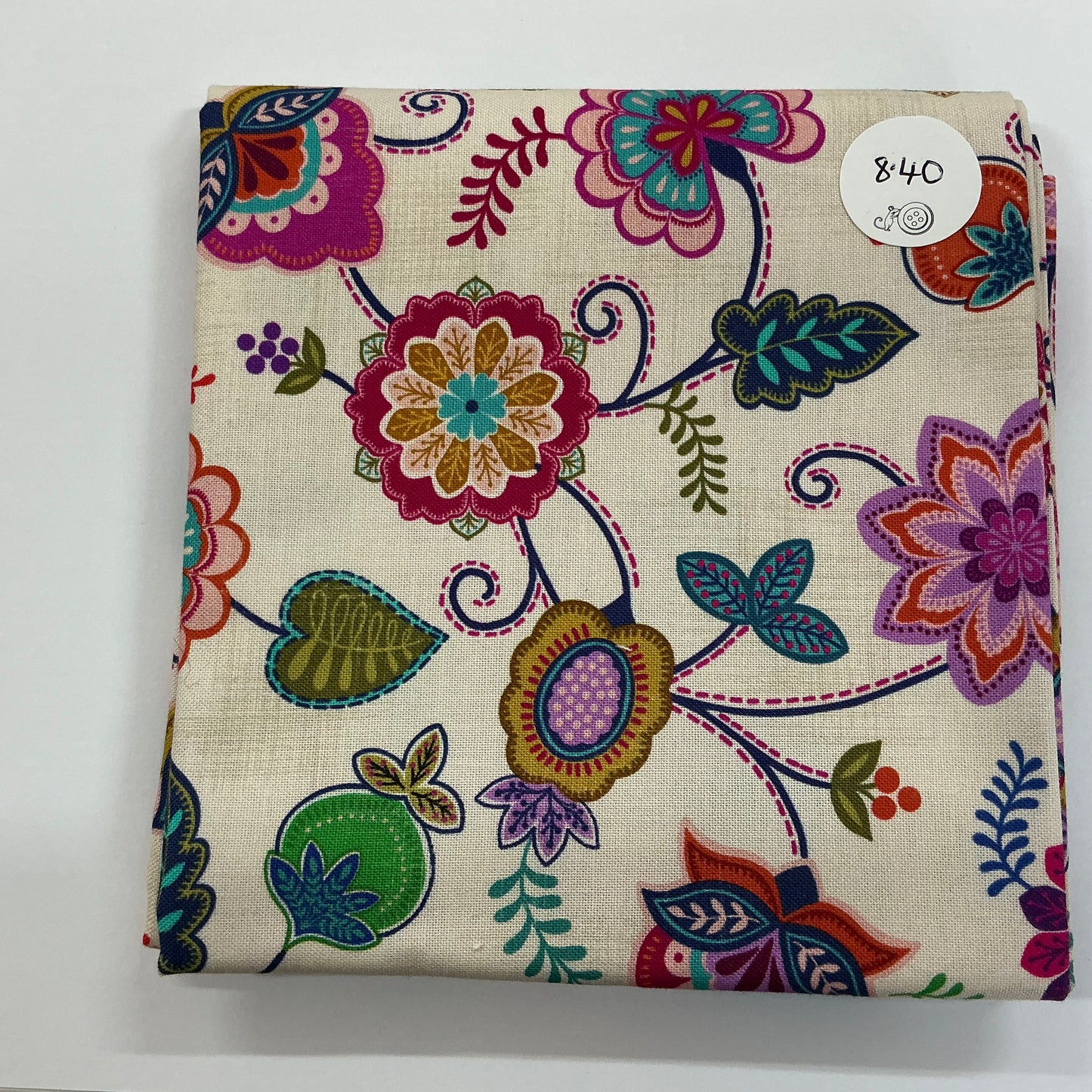 Florals on Cream - Sambramha - Half Mtr
