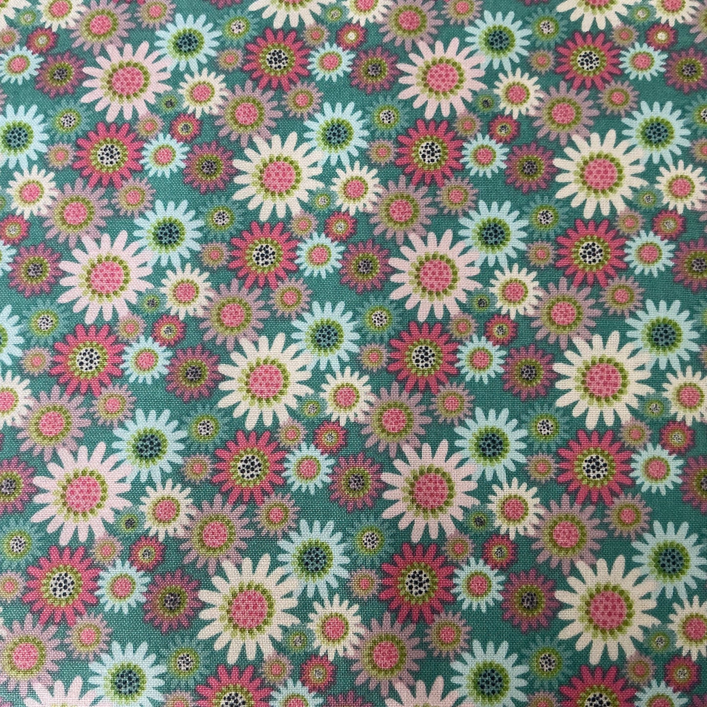 Flowers on Teal - Le Petit Escargot