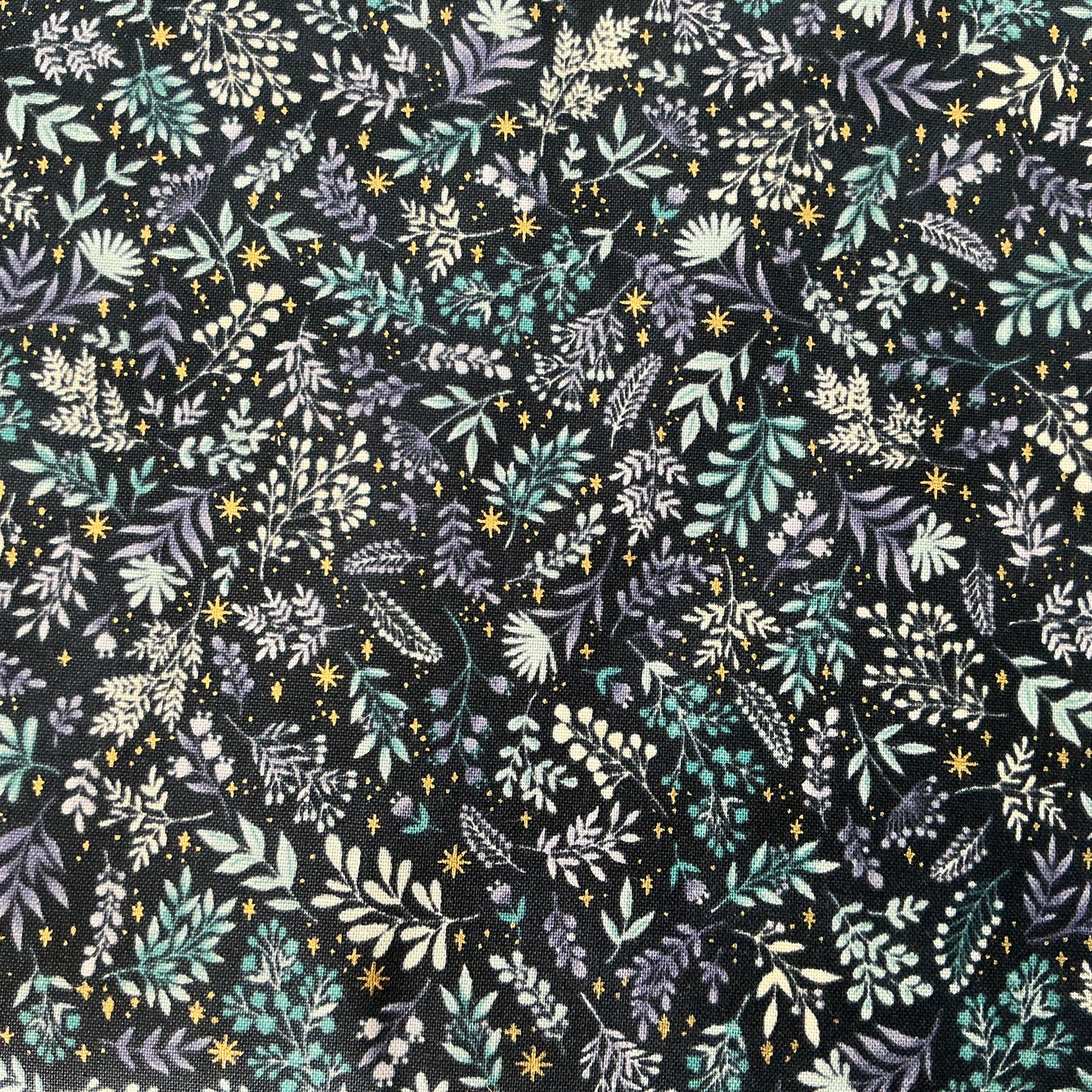 Flora - Teal & Blue on Black - Charmed