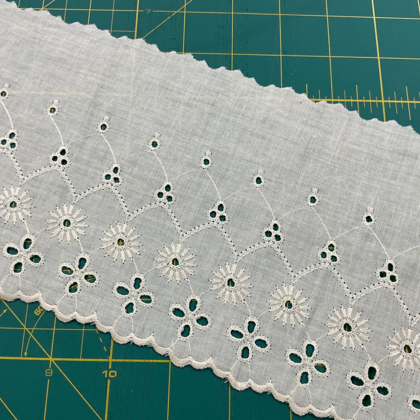 Broderie Anglais - Cream - Approx. 5” Deep