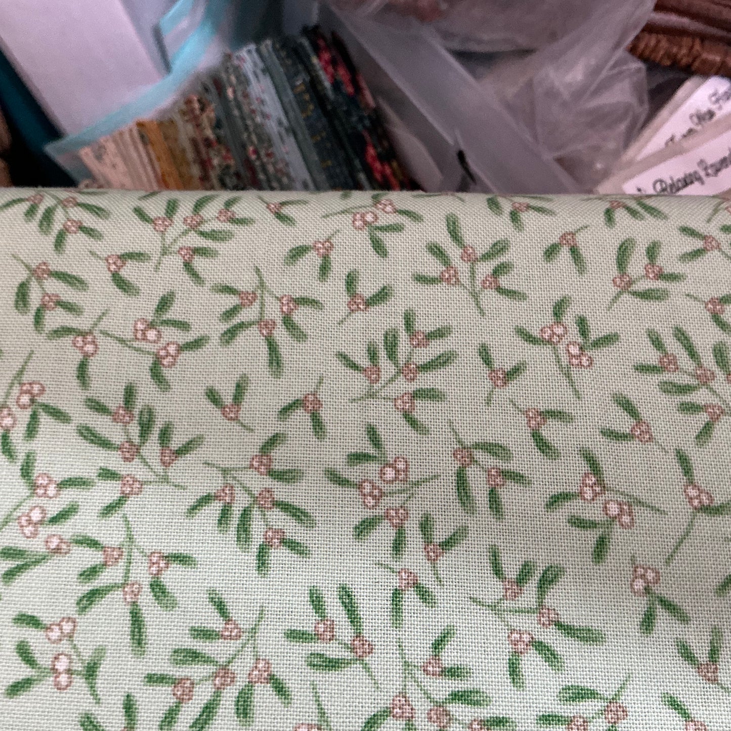 Mistletoe - Cream - Country Christmas