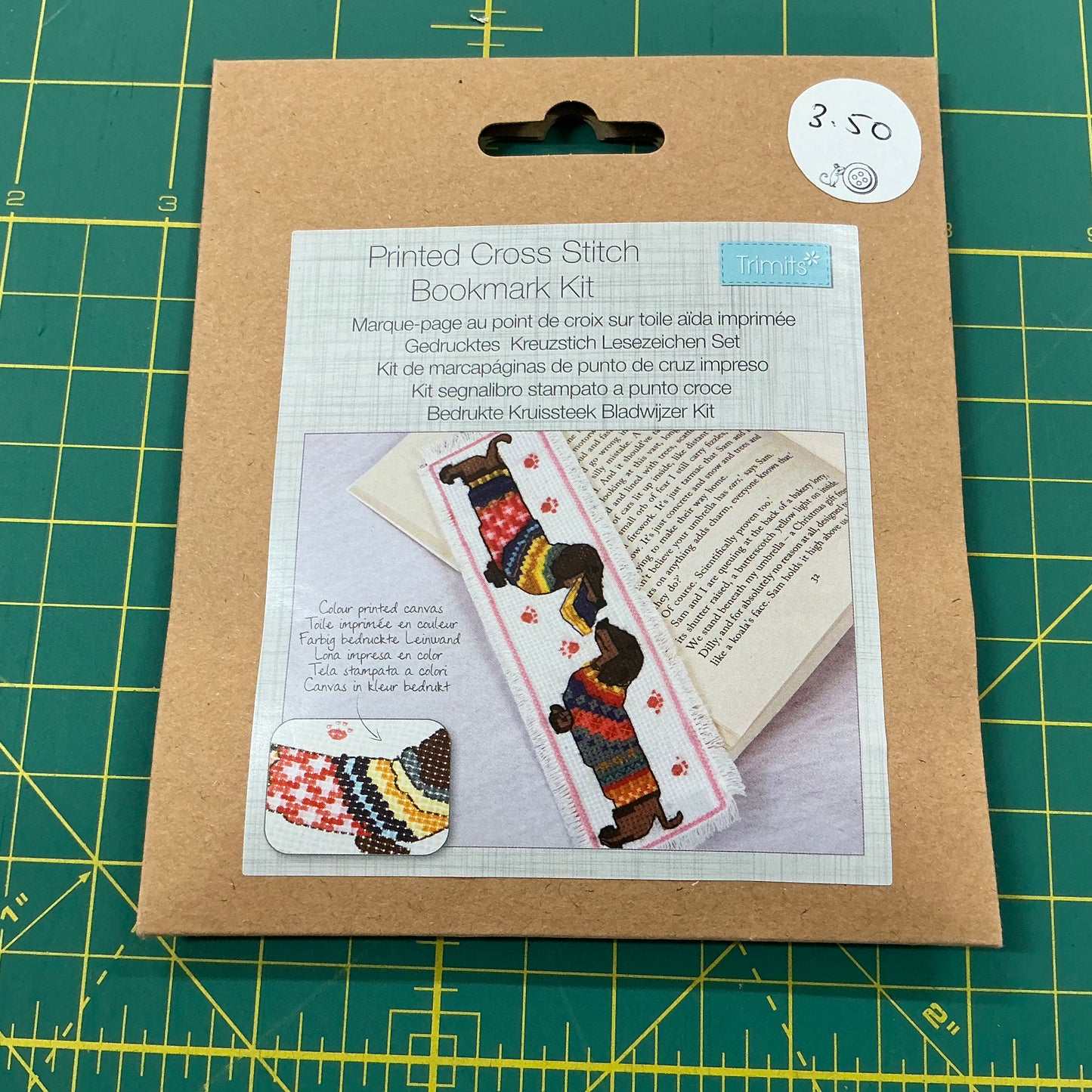 Dachshund in Jumper - Printed Cross Stitch Bookmark