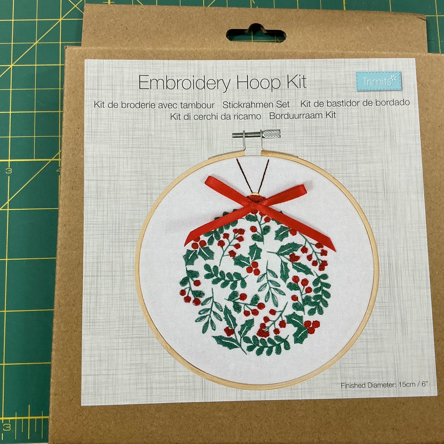 Holly Berry Bauble - Embroidery Hoop Kit