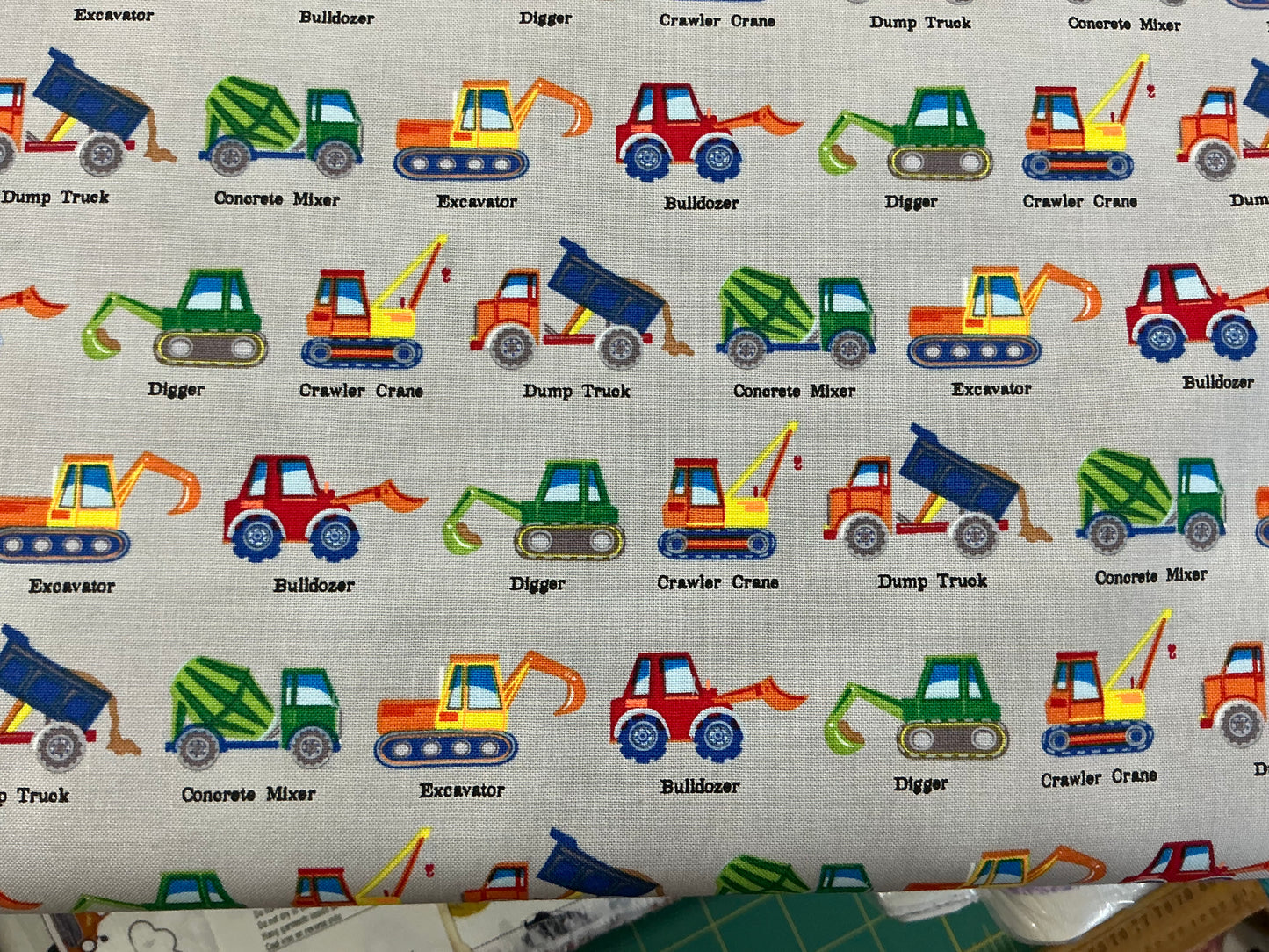 Heavy Machines - Multicoloured on Grey.