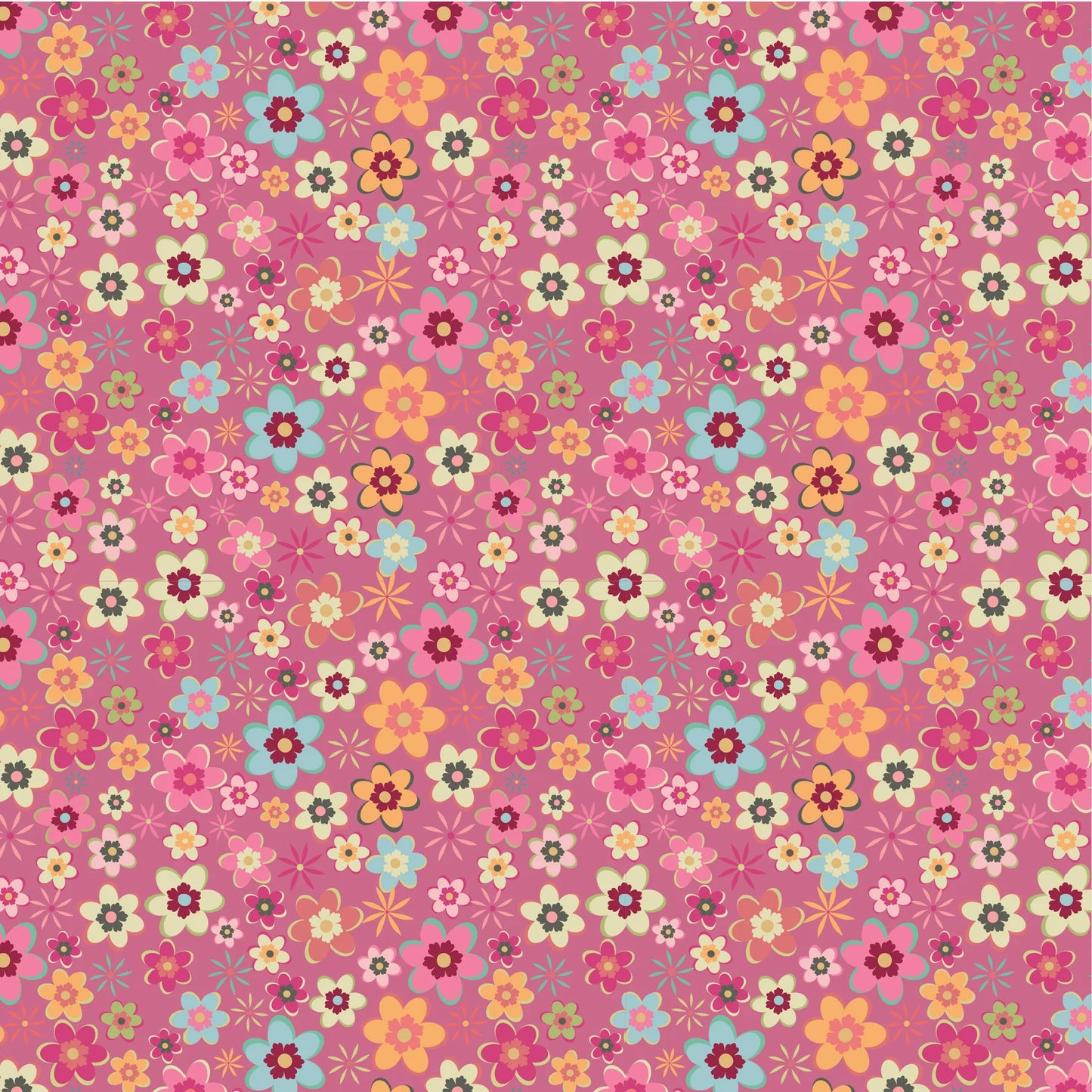 105 - Cowgirl Meadow Pink - Calico Cowgirls