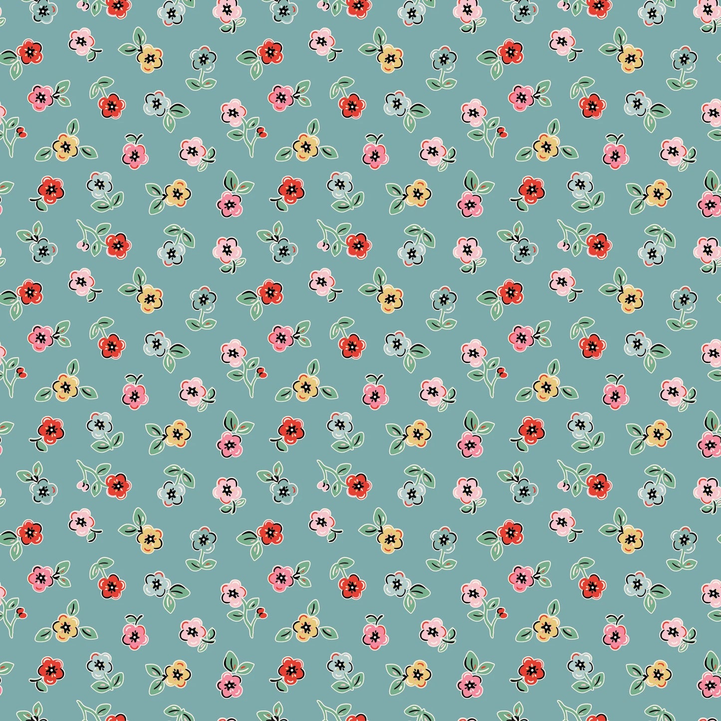 Cheery Florals Blue