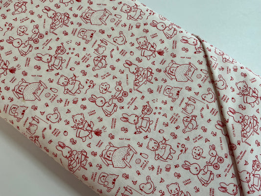 Chore Time Red on White