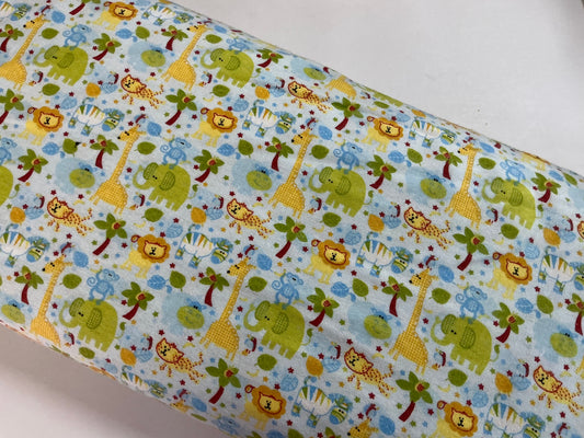 Jungle Animals - Brushed Cotton