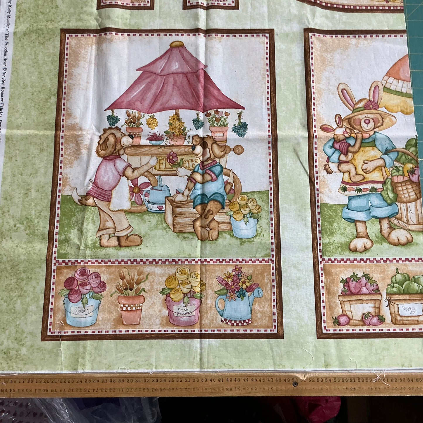 Farmers Market Panel - Teddy Bears