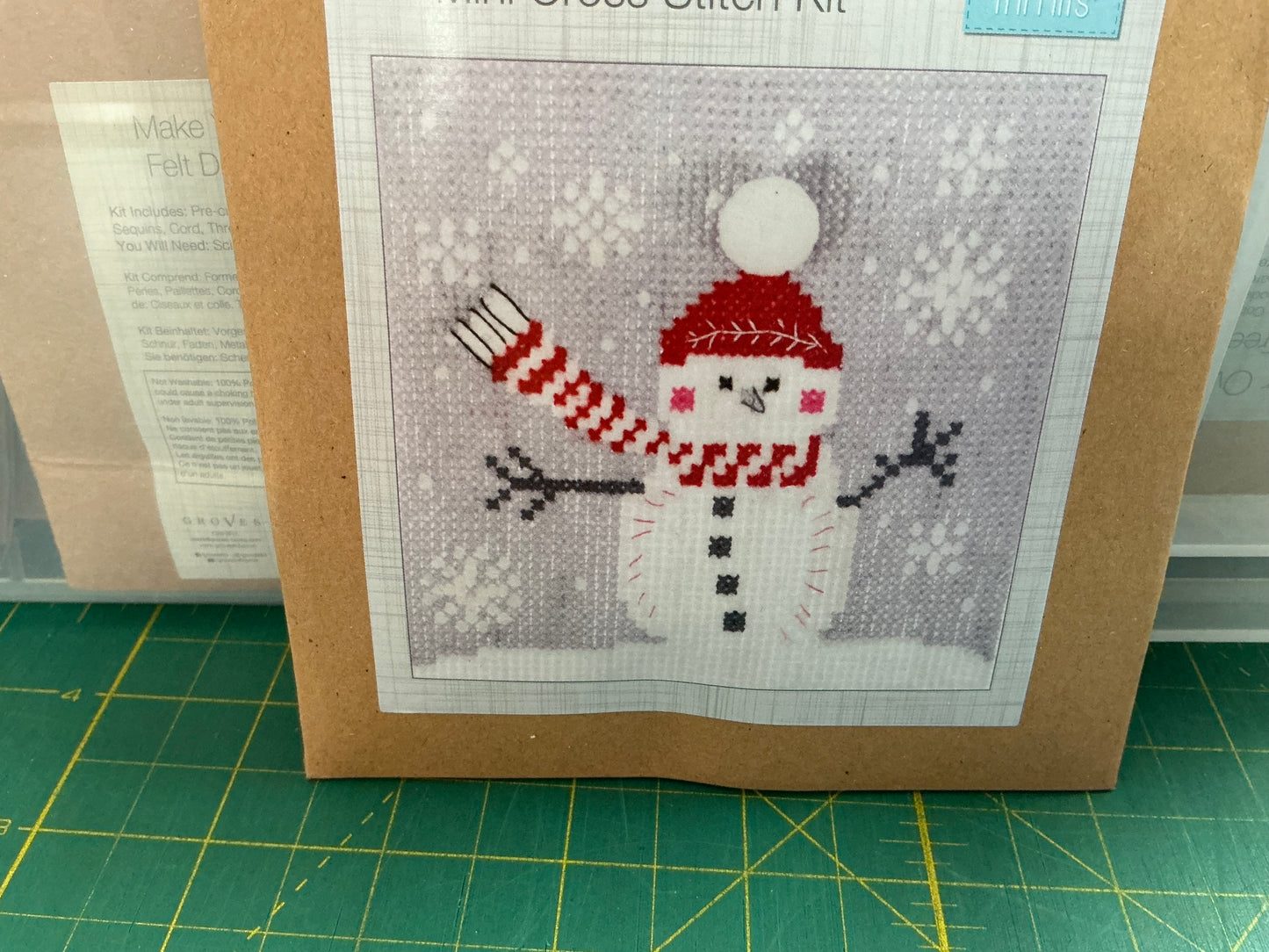 Snowman - Mini Cross Stitch Kit