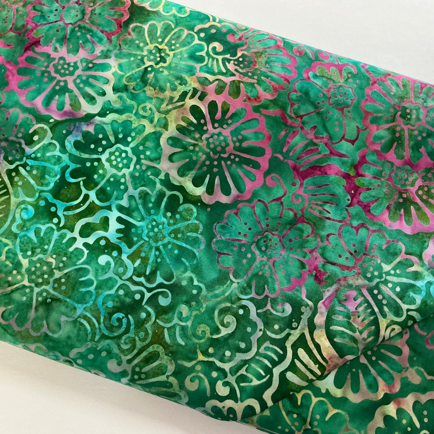 Daisies - Green Batik