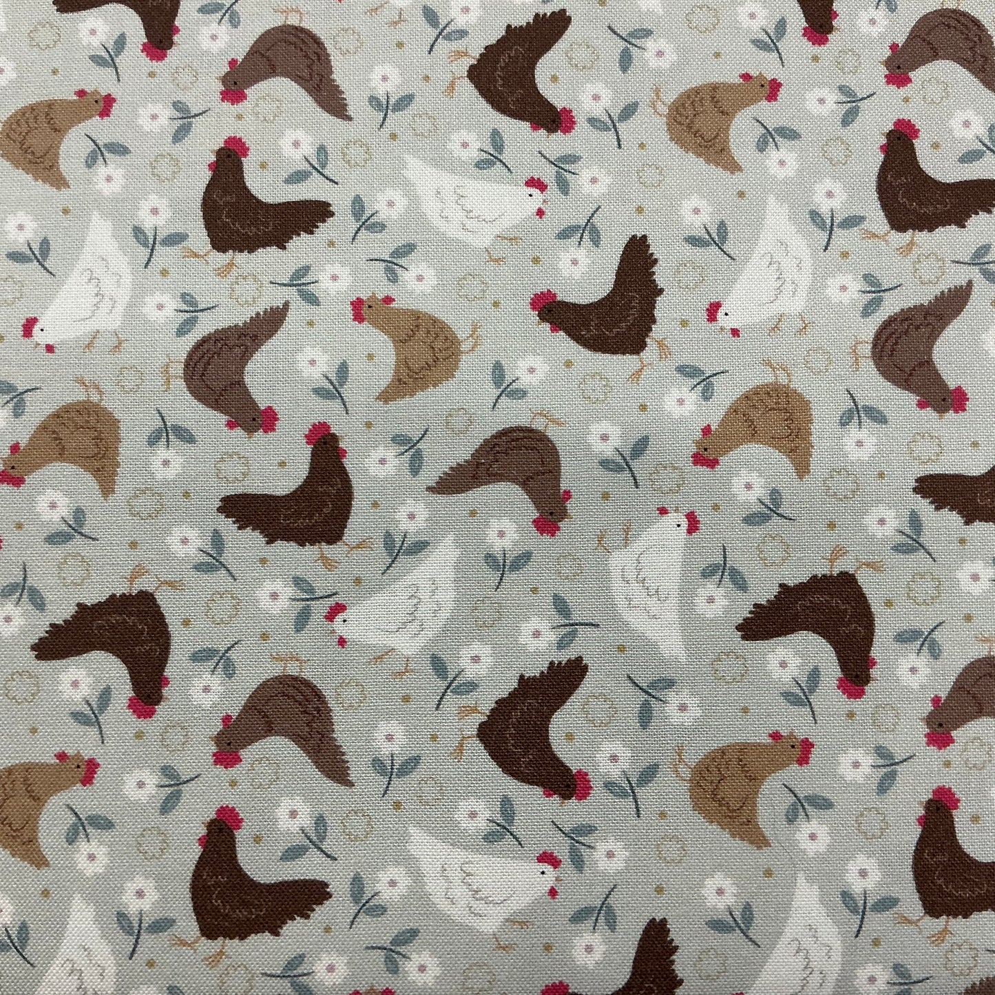 Hens on Grey