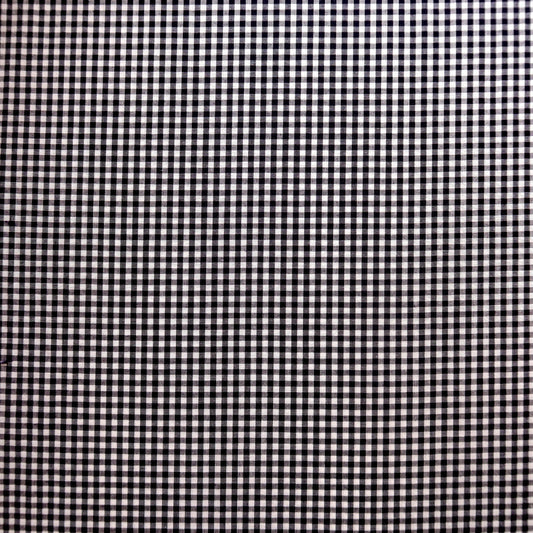 Navy Blue & White Woven Gingham - Remnant 60cm