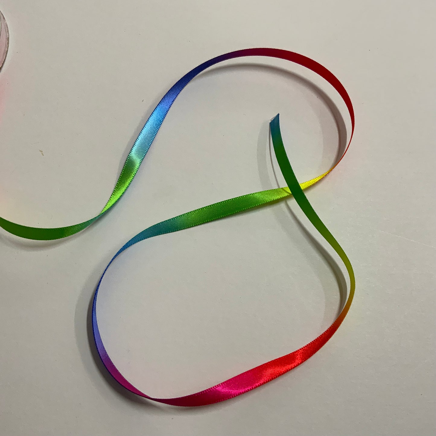 Rainbow Double Satin Ribbon 6mm - Last piece 1.5m