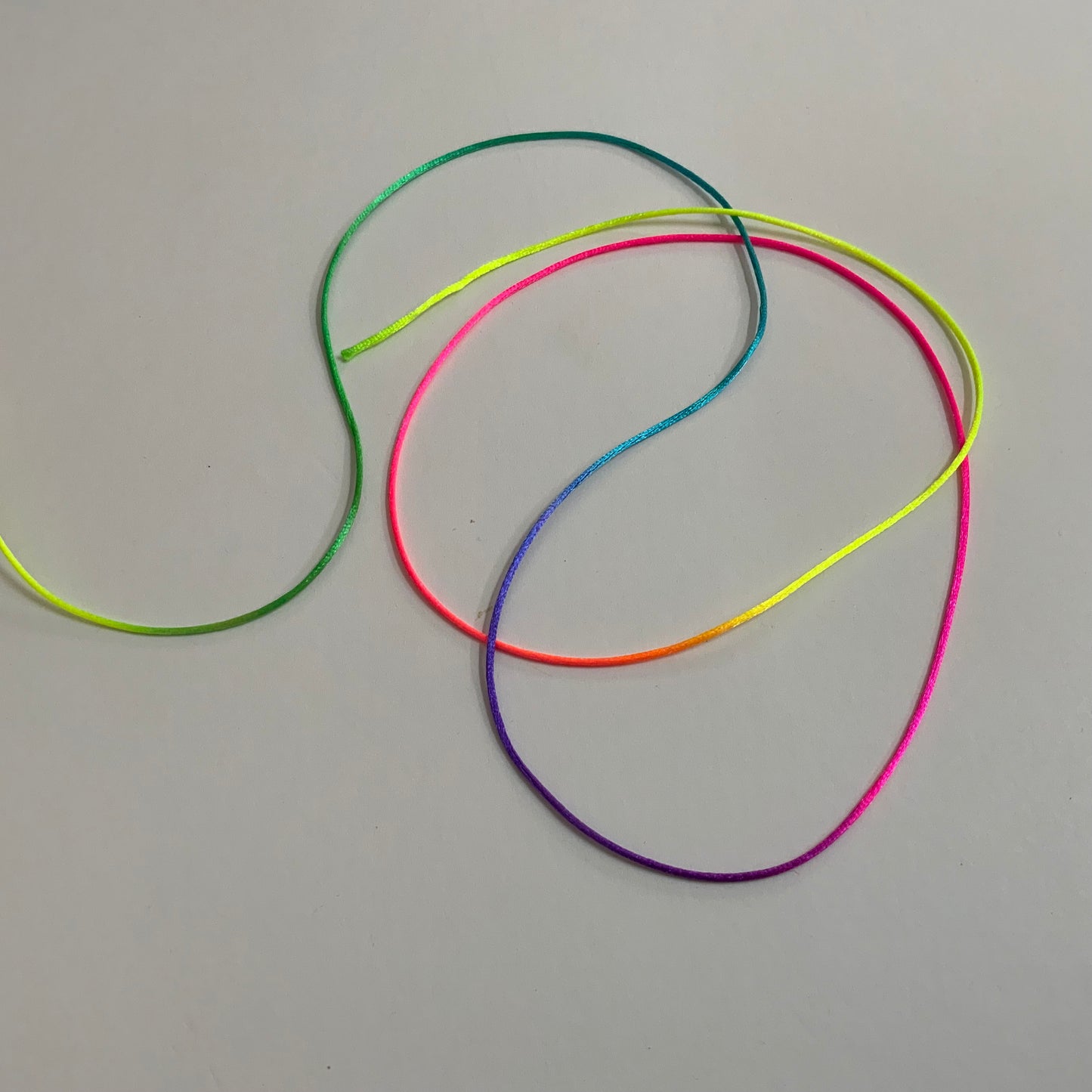 Satin Cord - Rainbow - 1mm