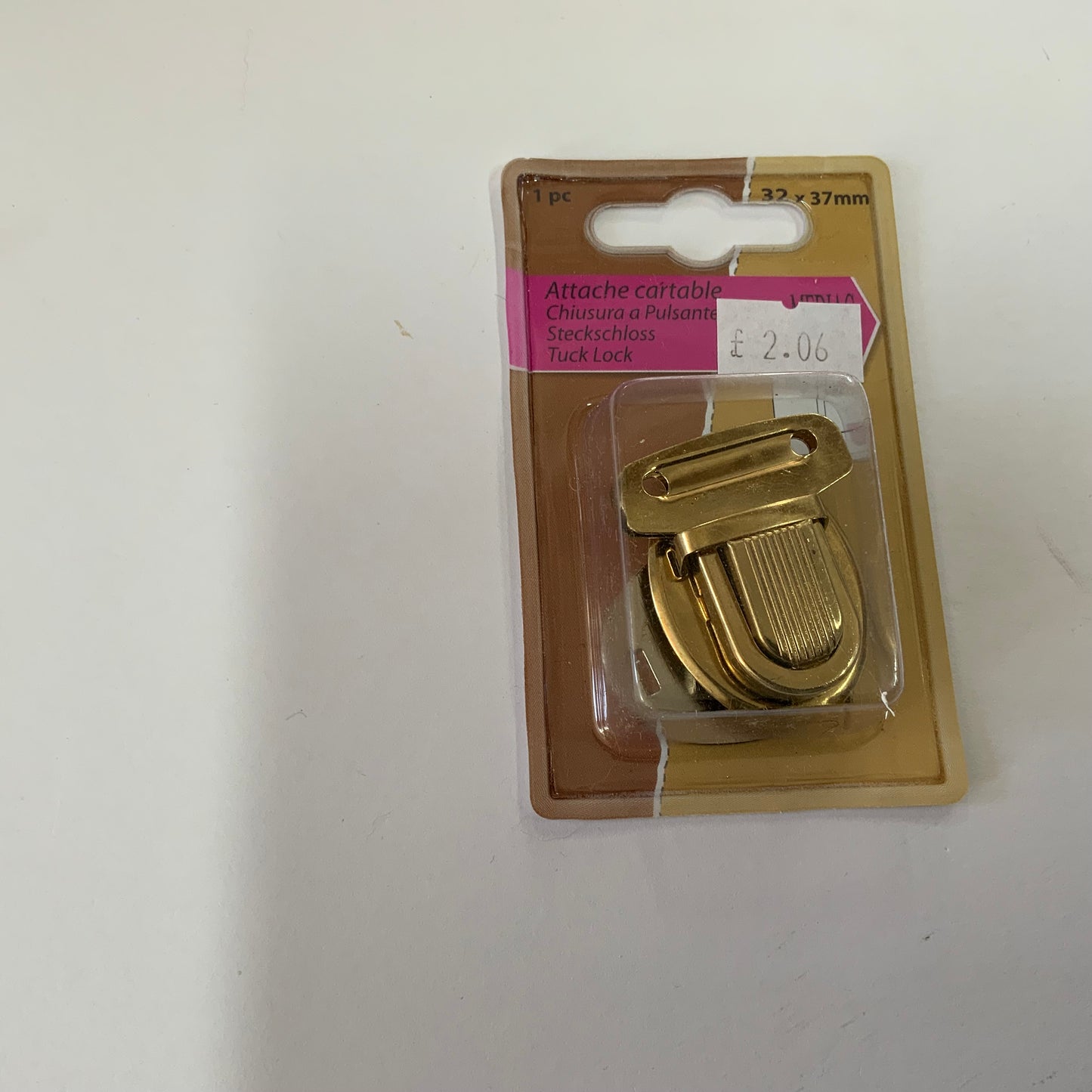Tuck Lock Buckle 32 X 37Mm Gold