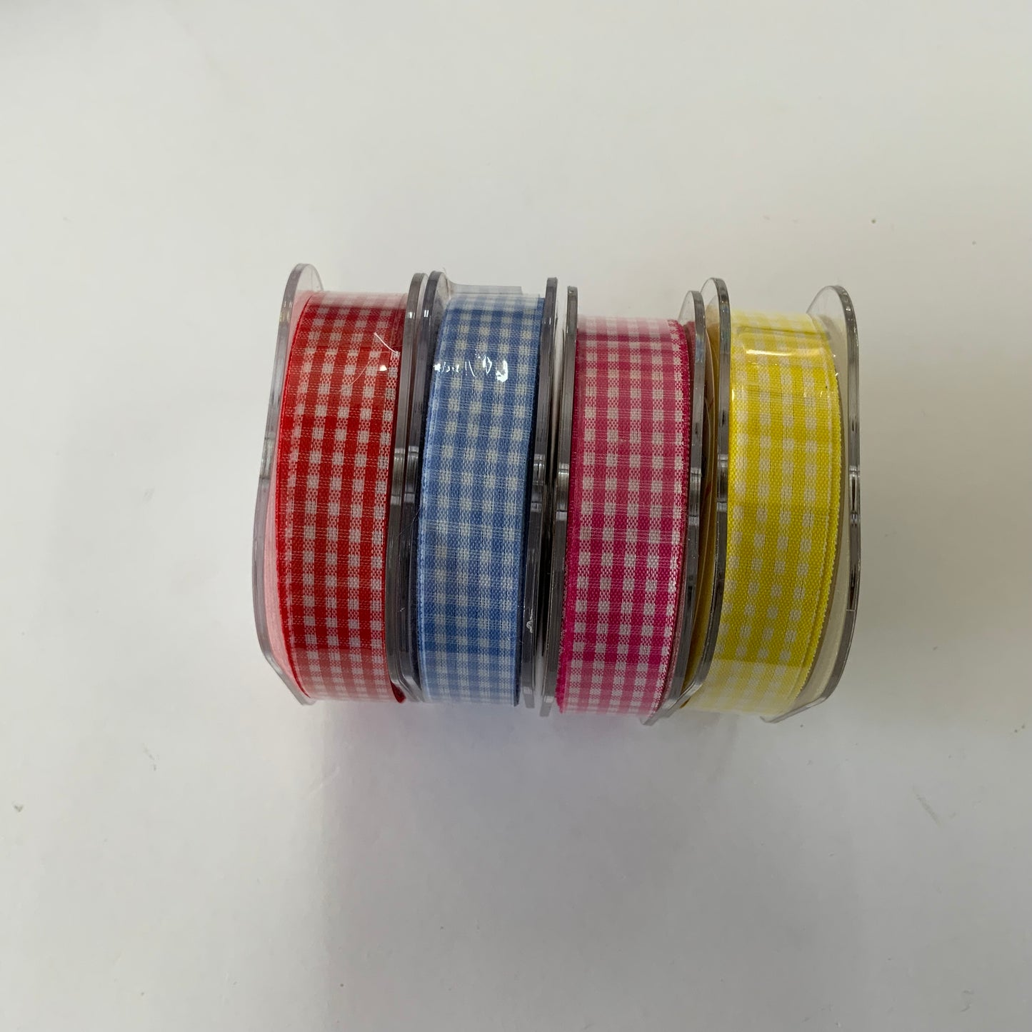 15mm Yellow Gingham Ribbon (Small check)