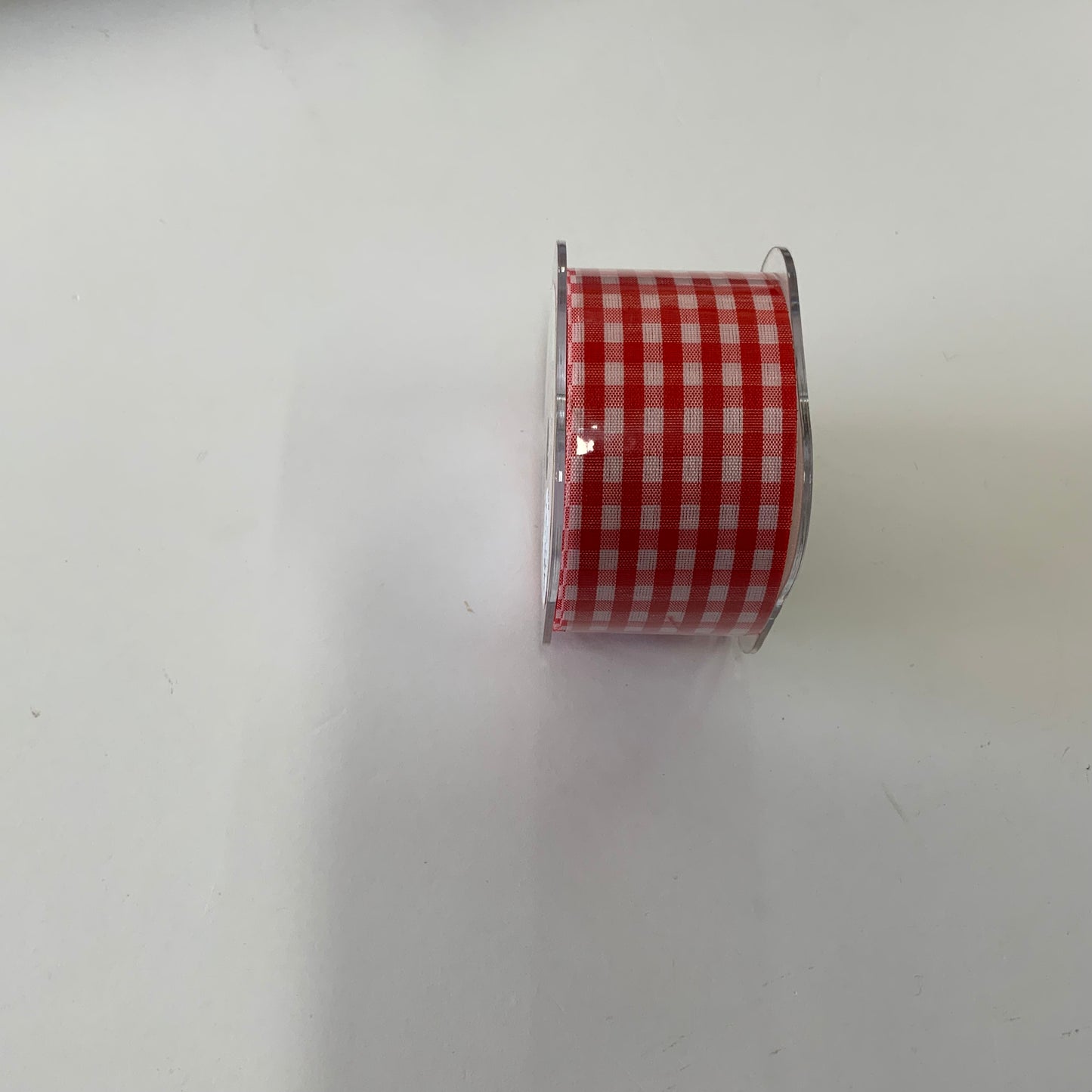 38mm Red/White Gingham Ribbon