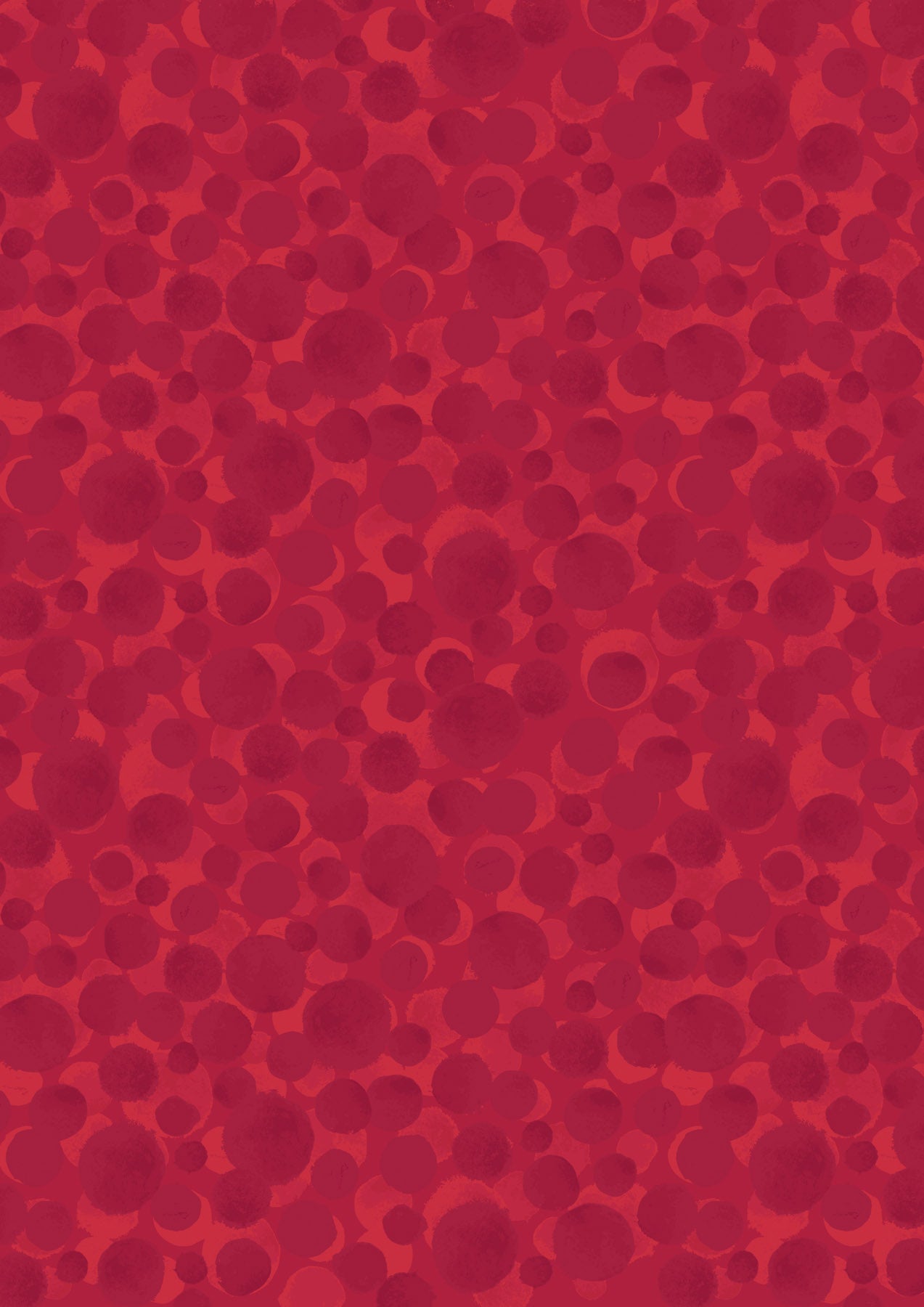 Post Box Red - Bumbleberries - Brushed Cotton Flannel