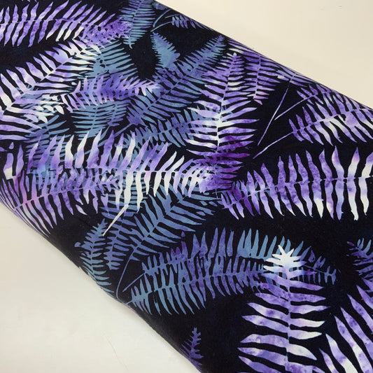 Ultra Violet Ferns  - Hoffman Batik