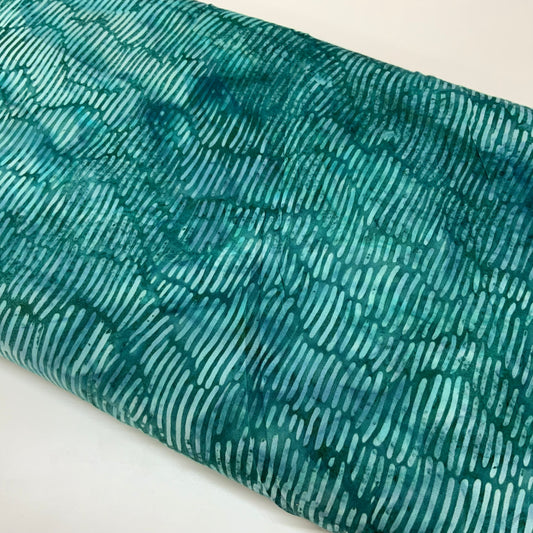 Teal Stripes  - Hoffman Batik