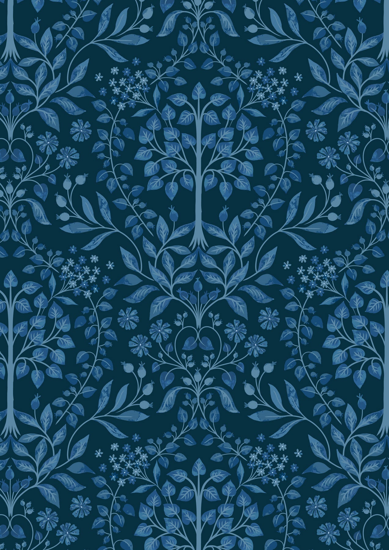 Trees on Dark Blue - Brensham