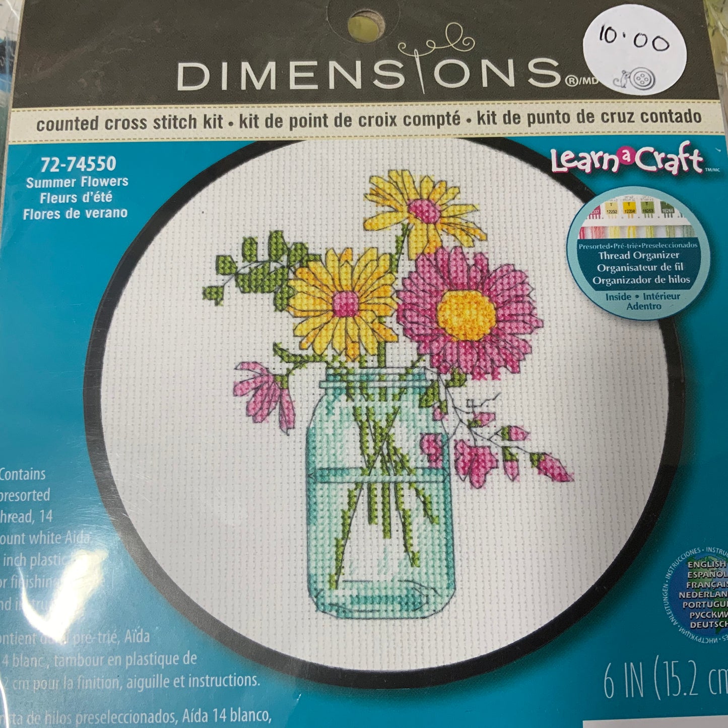 Summer Flowers Counted Cross Stitch Kit
