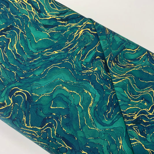 Midas Touch - Teal - Wave Texture