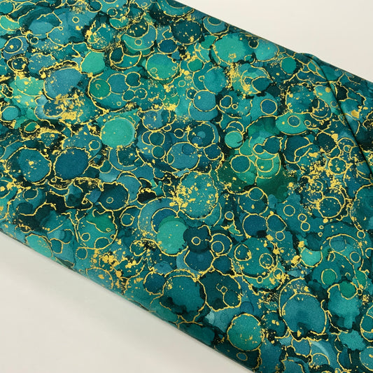 Midas Touch - Teal - Bubble Texture