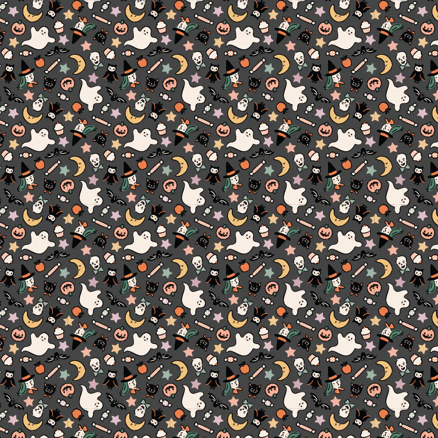 Halloween Mini Print on Grey