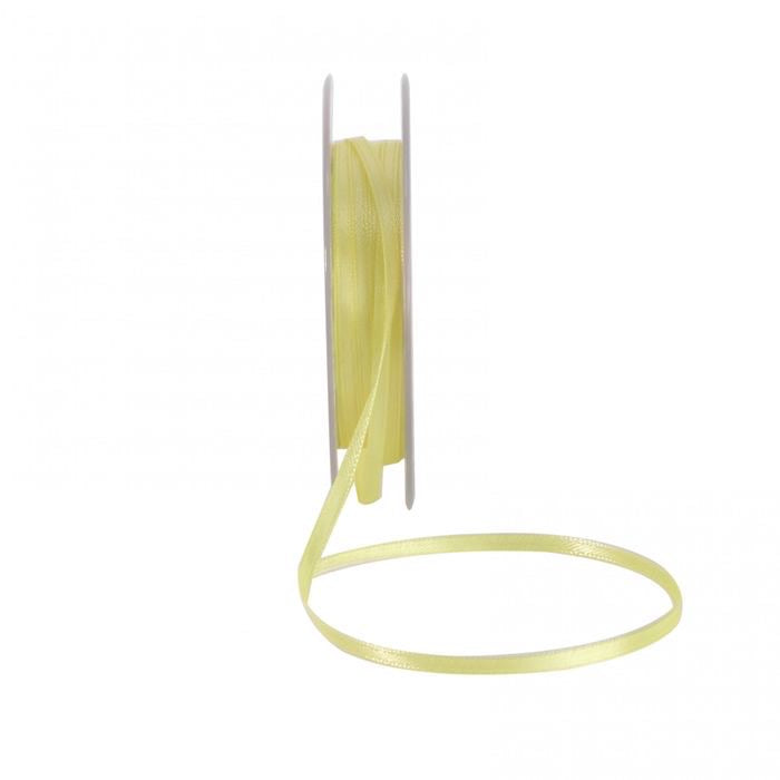 Light Yellow Double Satin Ribbon 3mm