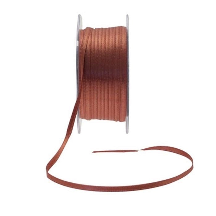 Brown Double Satin Ribbon 3mm