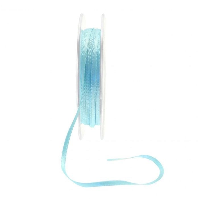 Light Blue Double Sided Satin Ribbon 3mm