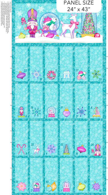 Christmas Advent Calendar Panel - Merry & Bright