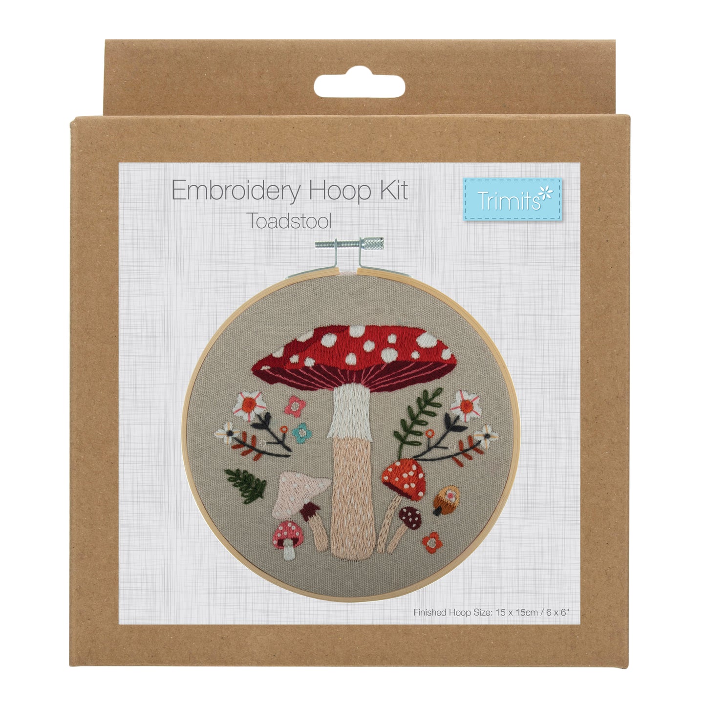 Toadstools Embroidery Hoop Kit