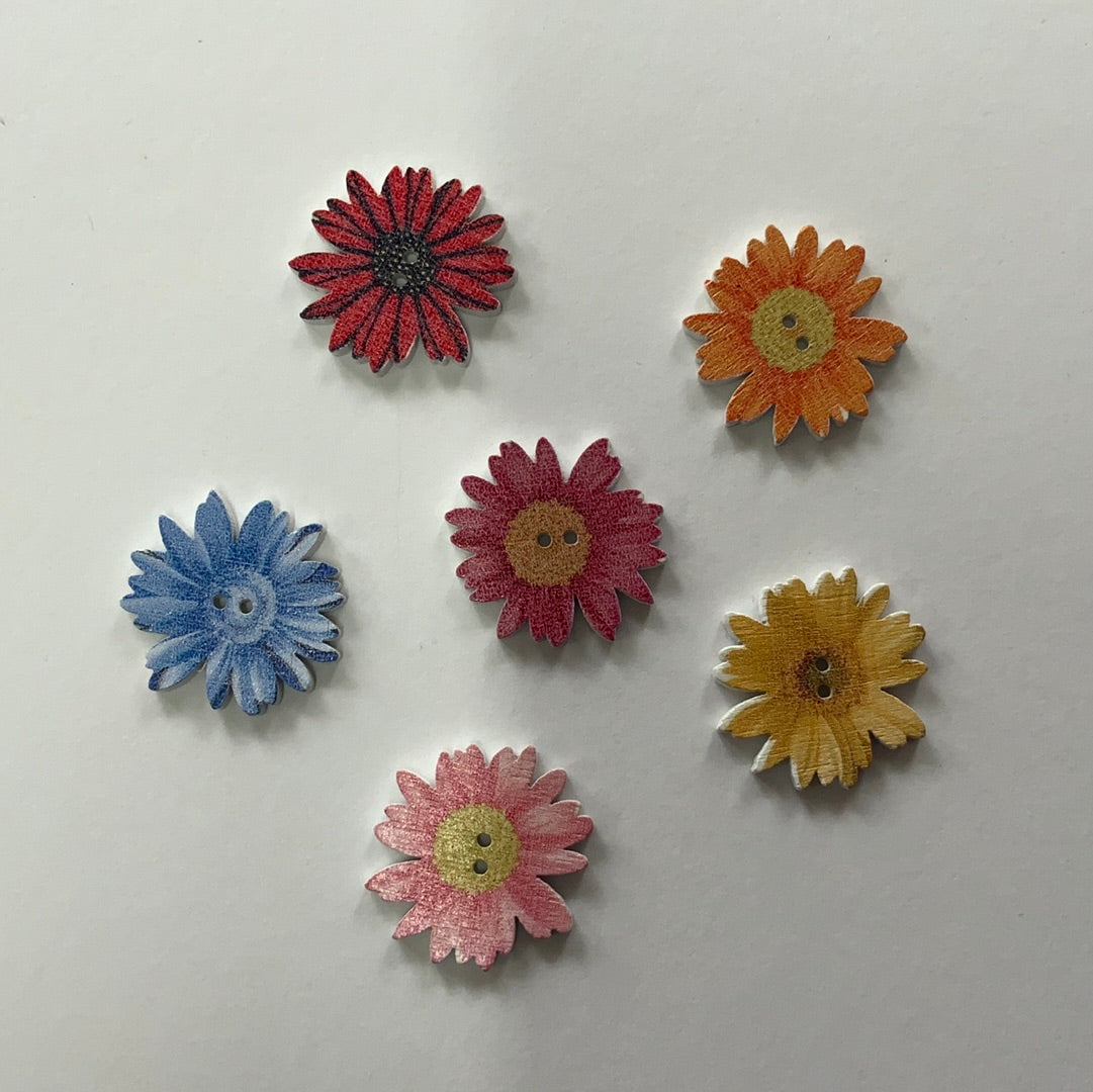 Wooden Daisy Buttons