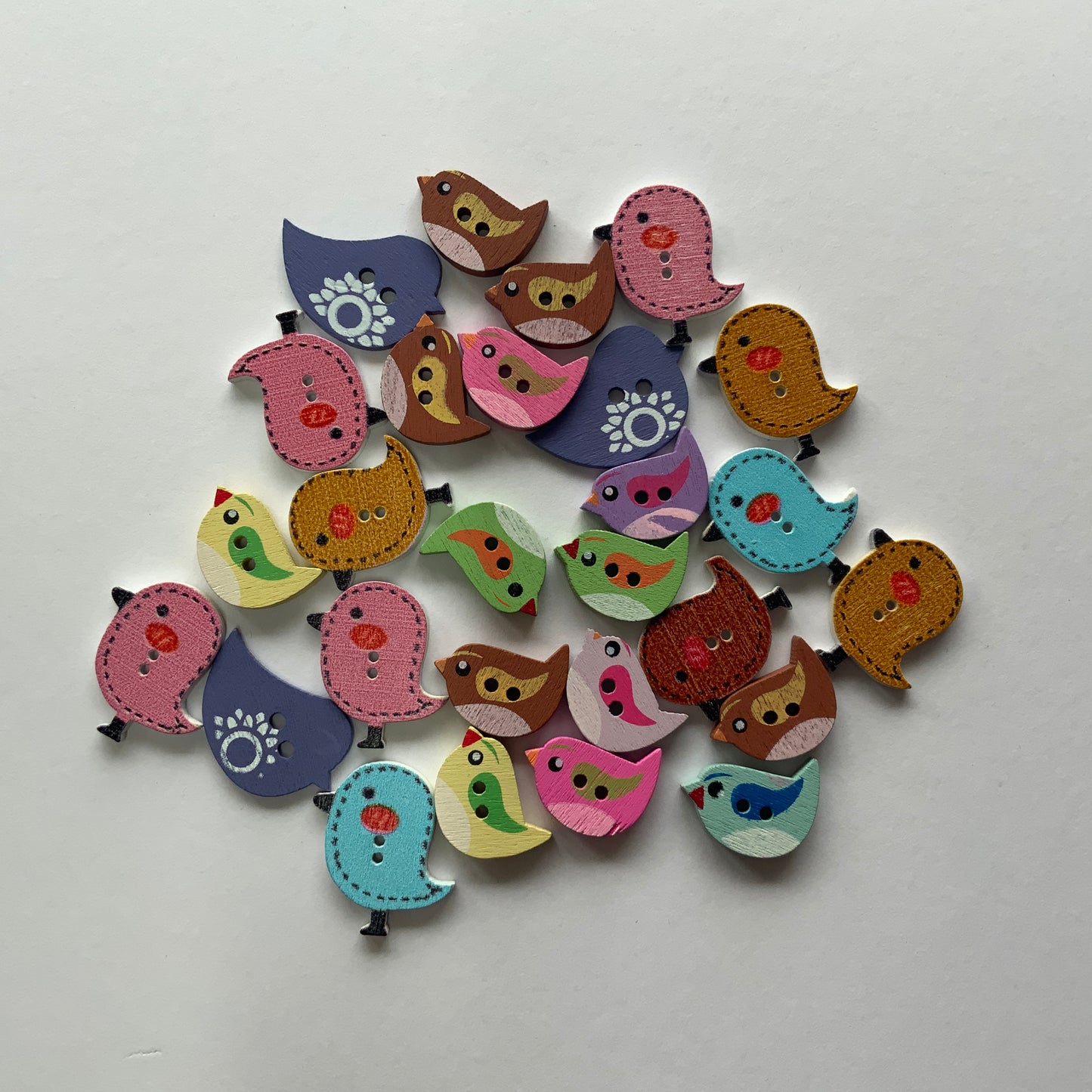 Wooden Bird Buttons