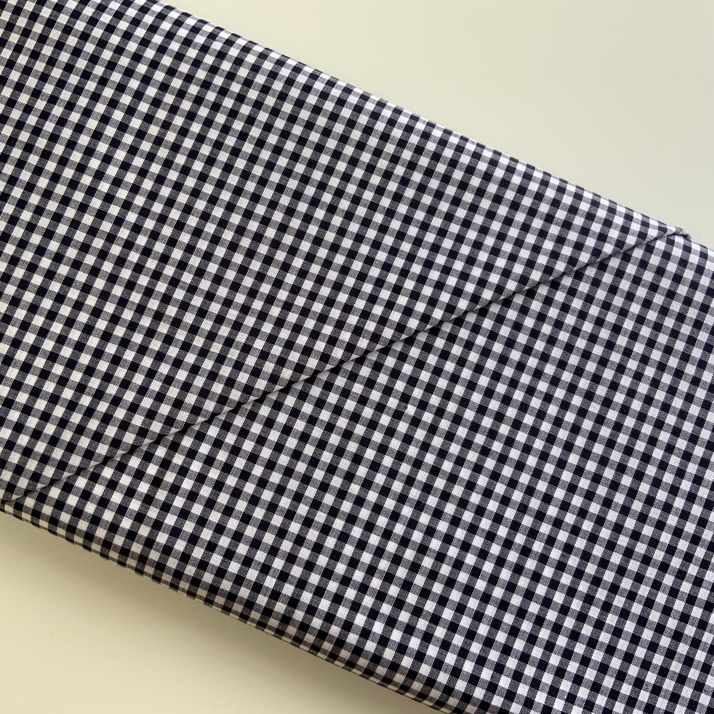 Navy Blue & White Woven Gingham - Remnant 60cm