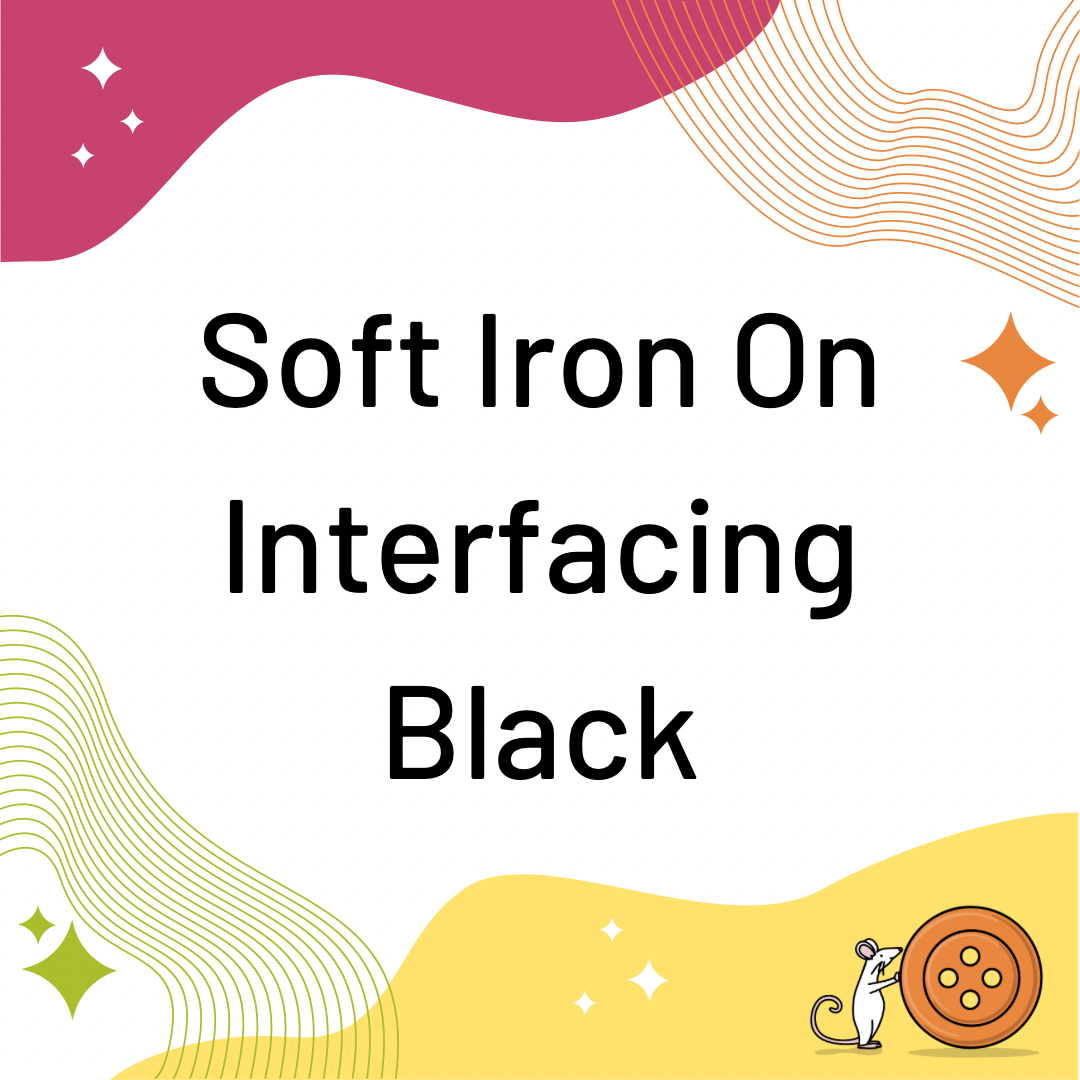 Soft Iron on Interfacing Black