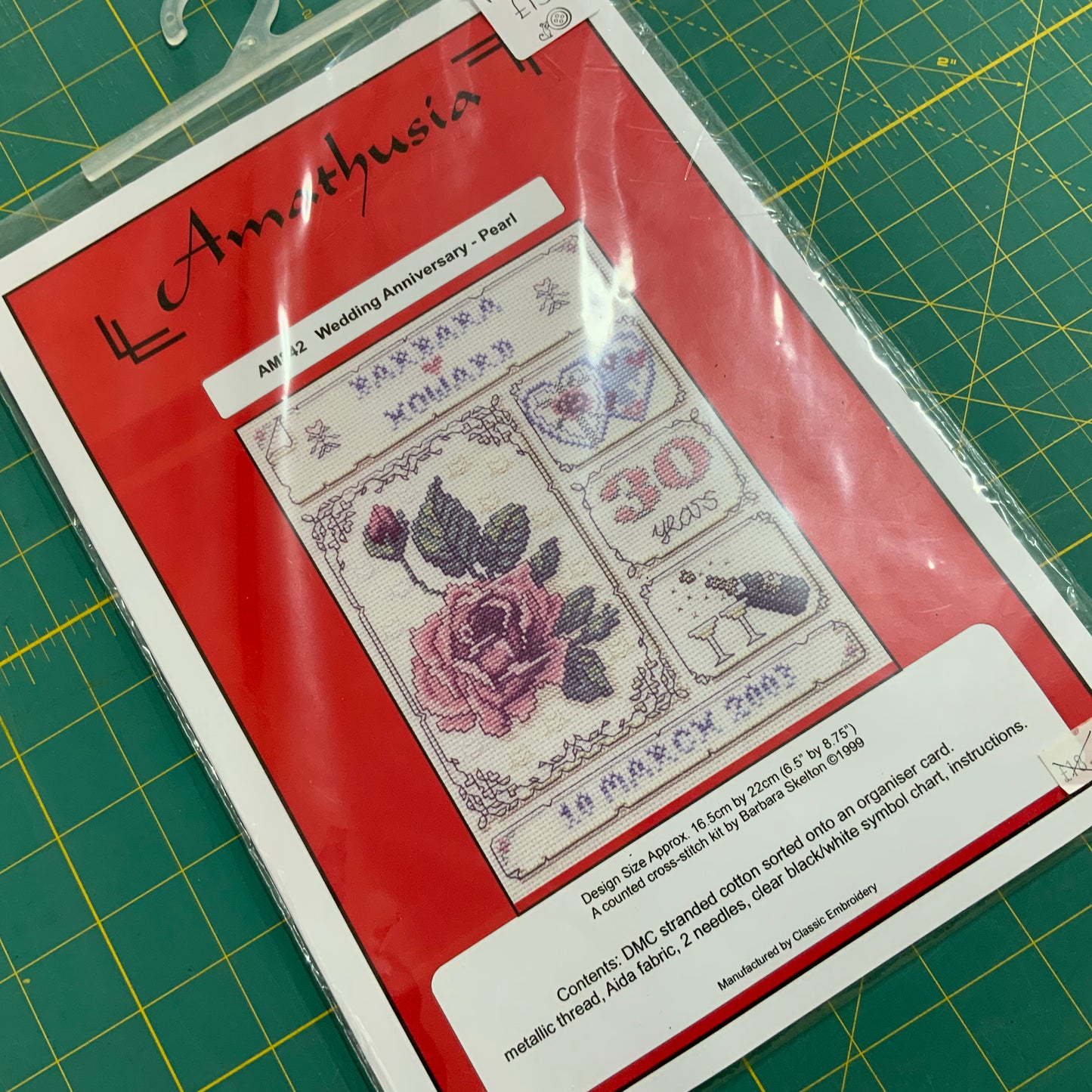 Pearl Wedding Anniversary Cross Stitch Kit