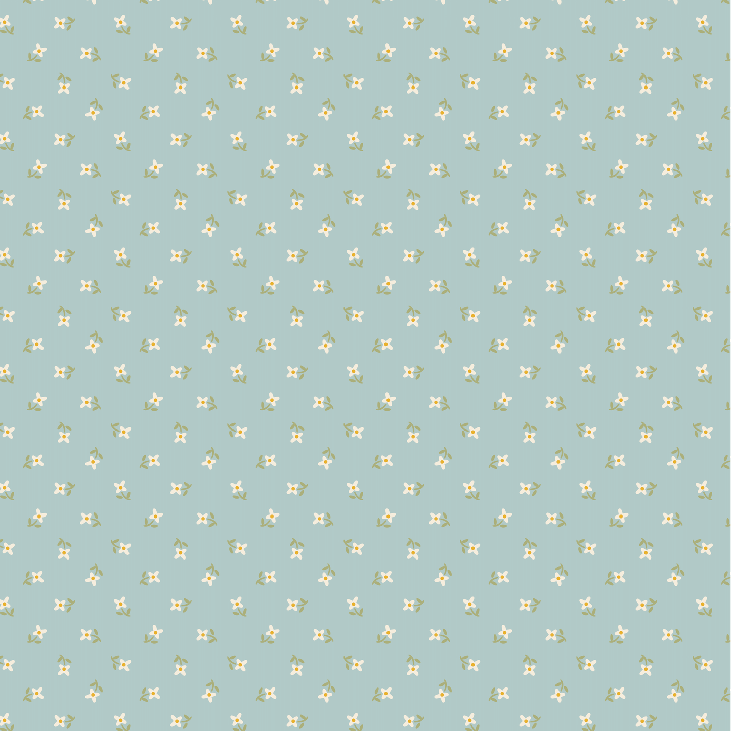 Tiny White Flower - Vintage Apron Blue - My Favourite Things