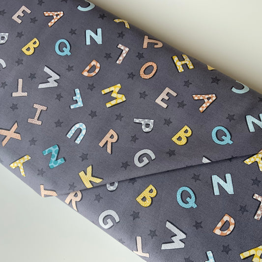 Alphabet on Dark Grey