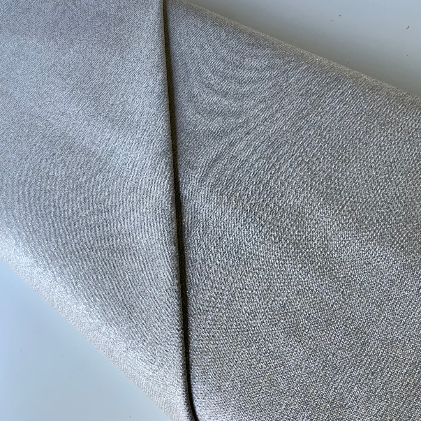 Metallic Burlap Silver - End of Bolt 80cm x width of fabric.