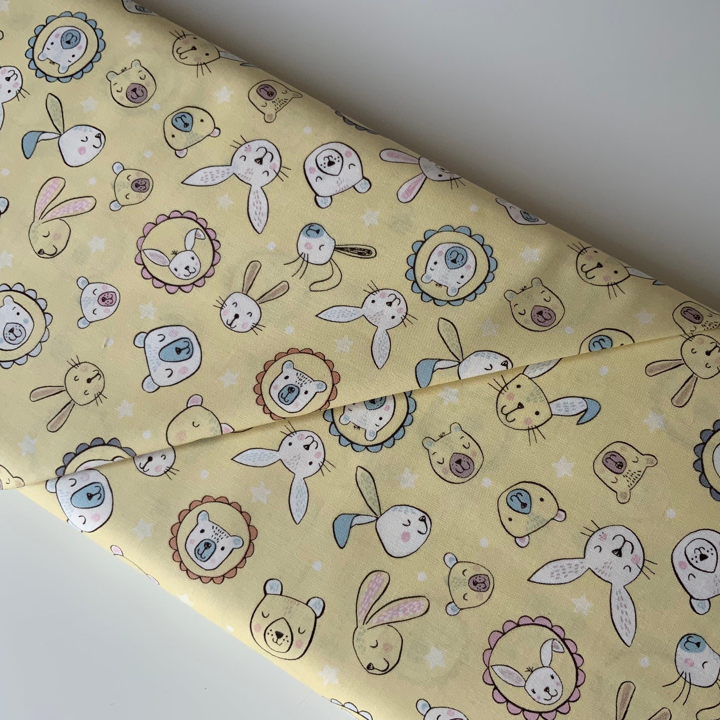 Bella, Bunny & Bear Faces on Yellow